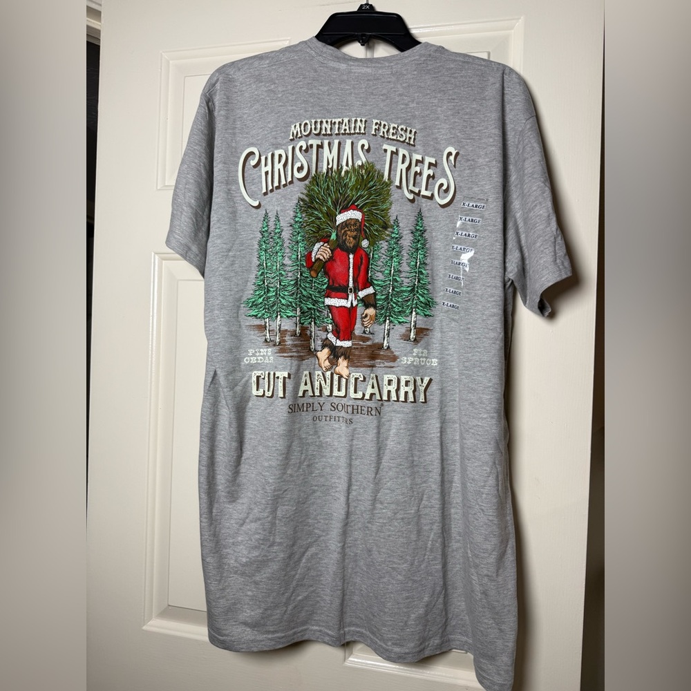 Simply Southern "Mountain Fresh Christmas Trees Cut and Carry” Long Sleeve Tee